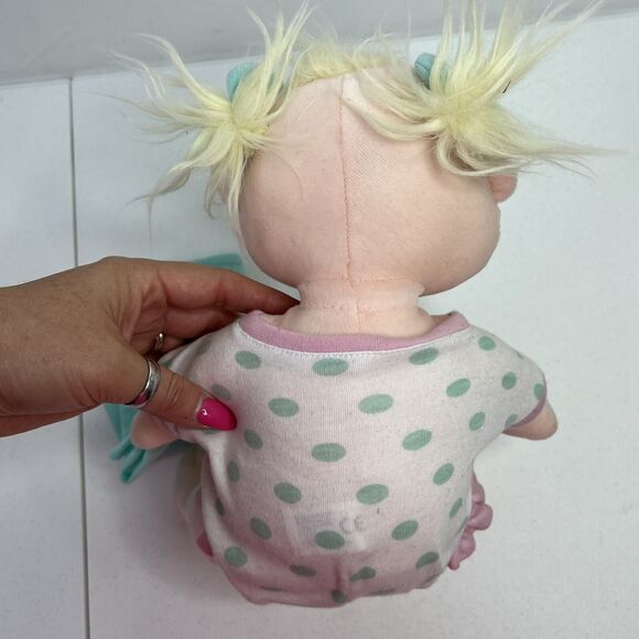 Tollytots Baby Doll Soft Plush Stuffed Blanket 13" Embroidered Eyes 13 Inches - Picture 9 of 10